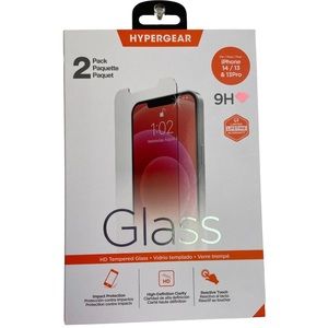 Hypergear HD Tempered Glass iPhone    14/13 and 13 Pro Max ,2 Sheets In Package